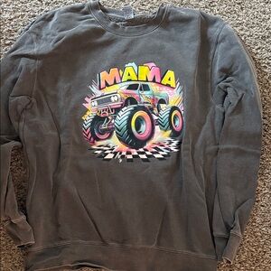 Gray Monster Truck Mama Crewneck
